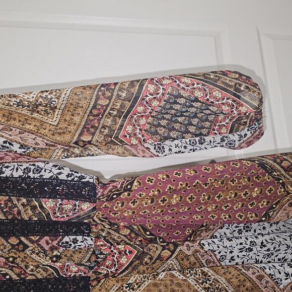 Davina Women's Long Sleeve Patchwork Print Dress XS - Picture 5 of 5